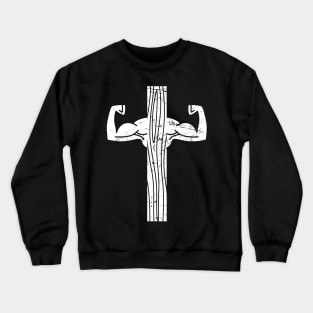 Christian Buff Workout Cross Crewneck Sweatshirt